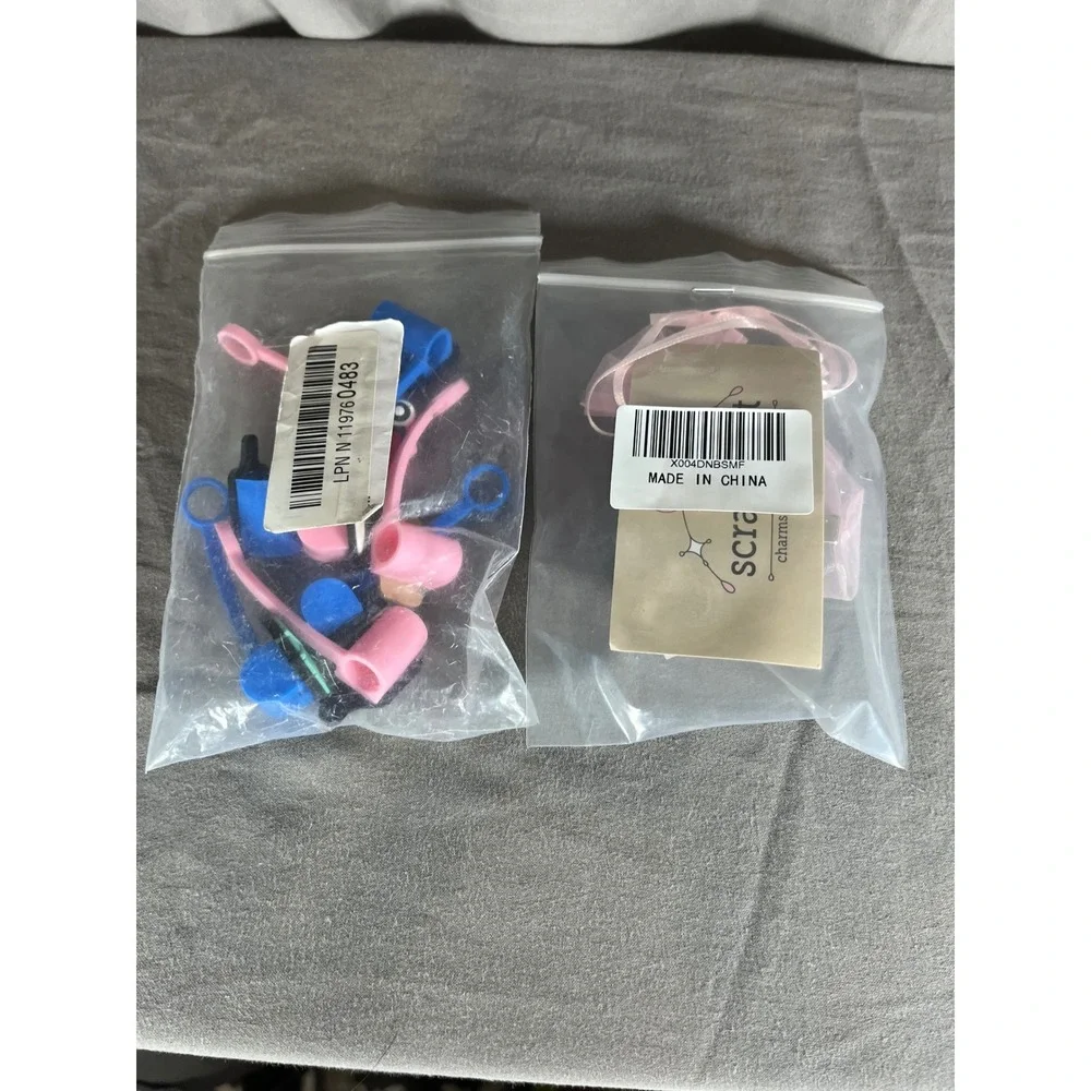 Nurse Doctor Medical Straw‎ Cover Set Badge Reel Set Cancer Awareness Ribbon